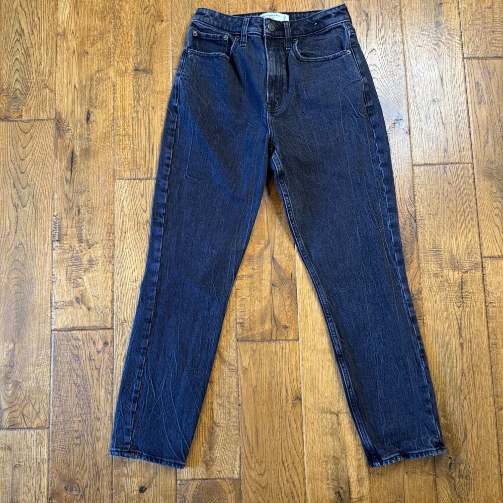 Abercrombie & Fitch Jeans The Mom High Rise 26/2R Black Curve Love Ankle Denim